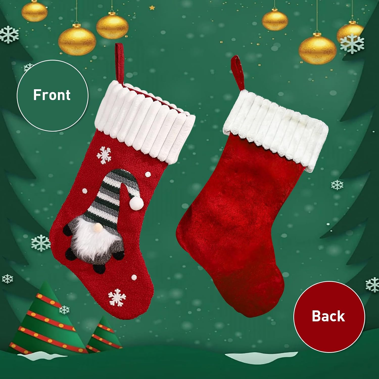 Detalle 2 de SEDEX Set of 2 17.3" Christmas Stockings ๐