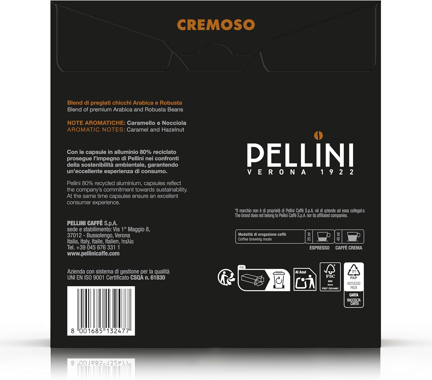 Thumbnail 6 de Pellini Cremoso: 250 Capsule in Alluminio, Arabica e Robusta dal Gusto Avvolgente