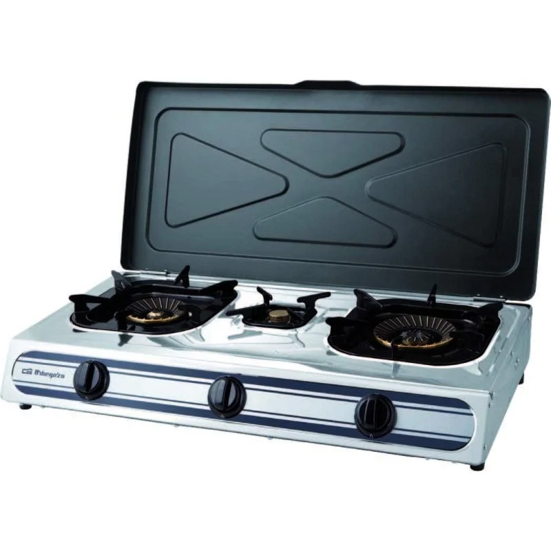 Detalle de orbegozo FO 3510 hornillo gas 3 zonas