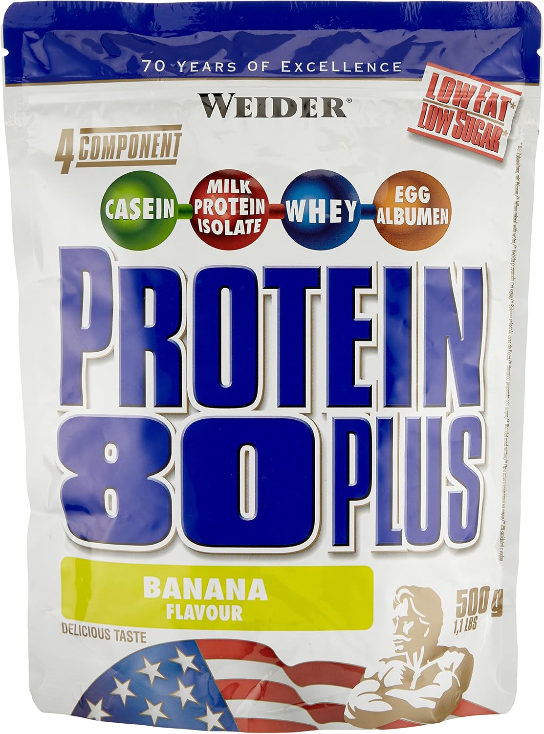 Thumbnail 2 de Weider Protein 80 Plus Proteinpulver 500 g 🍶