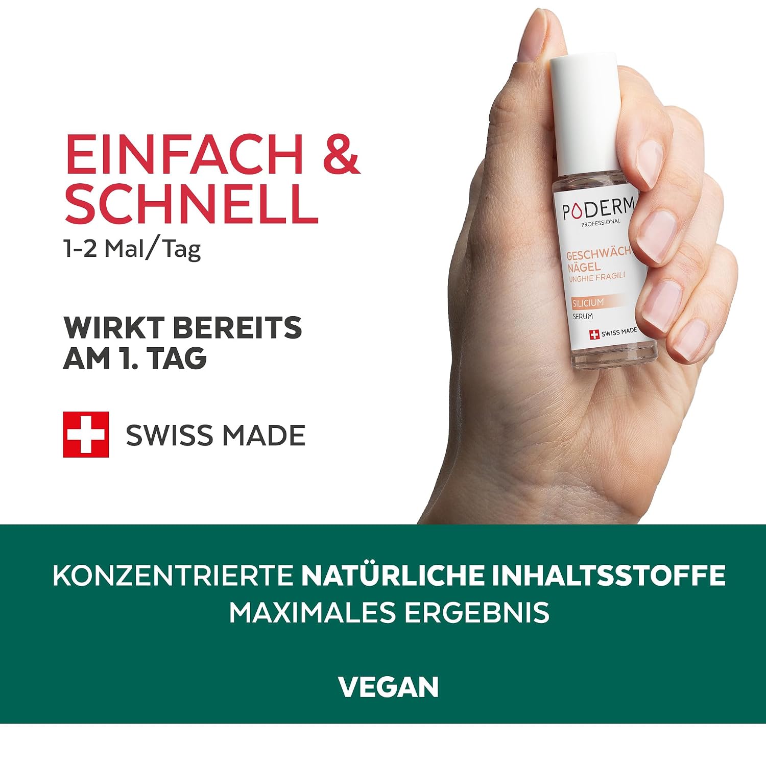 Detalle de PODERM Serum Silicium 100% natürlich für Nägel