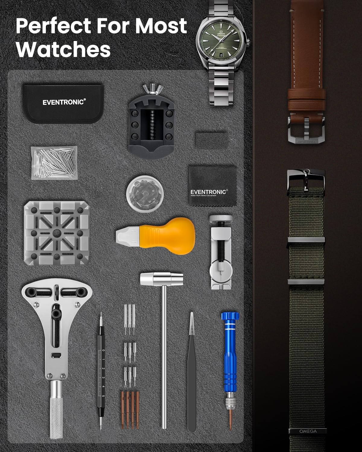 Detalle 2 de Eventronic 154PCS Watch Repair Kit: Link Removal & Battery Replacement