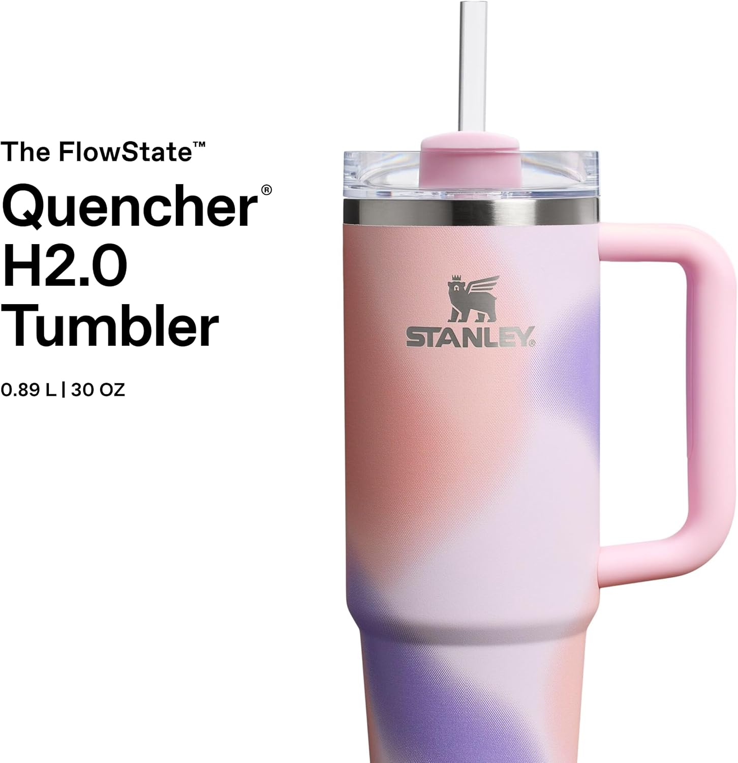 Thumbnail 2 de STANLEY 1913 Quencher H2.0 FlowState Tumbler 0.89L (Rose Petal Motion) – cold for 9 hours, iced for 40