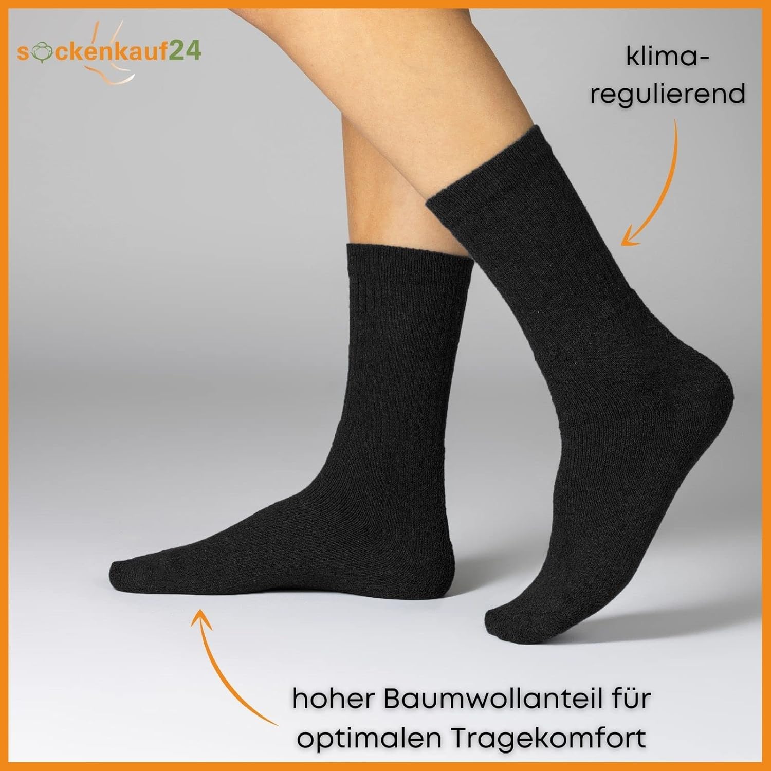 Thumbnail 2 de 10 | 20 | 30 Paar Sportsocken Tennissocken Arbeitssocken aus Baumwolle – Herren & Damen
