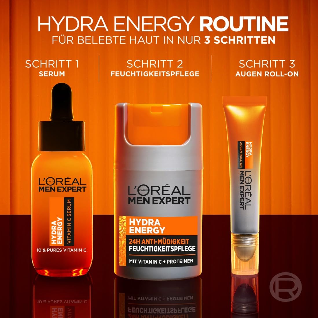 Thumbnail 6 de L'Oréal Men Expert Pflegeset gegen müde Haut für Männer – Serum + 24H Anti-Müdigkeit Feuchtigkeitscreme (30 ml + 50 ml)