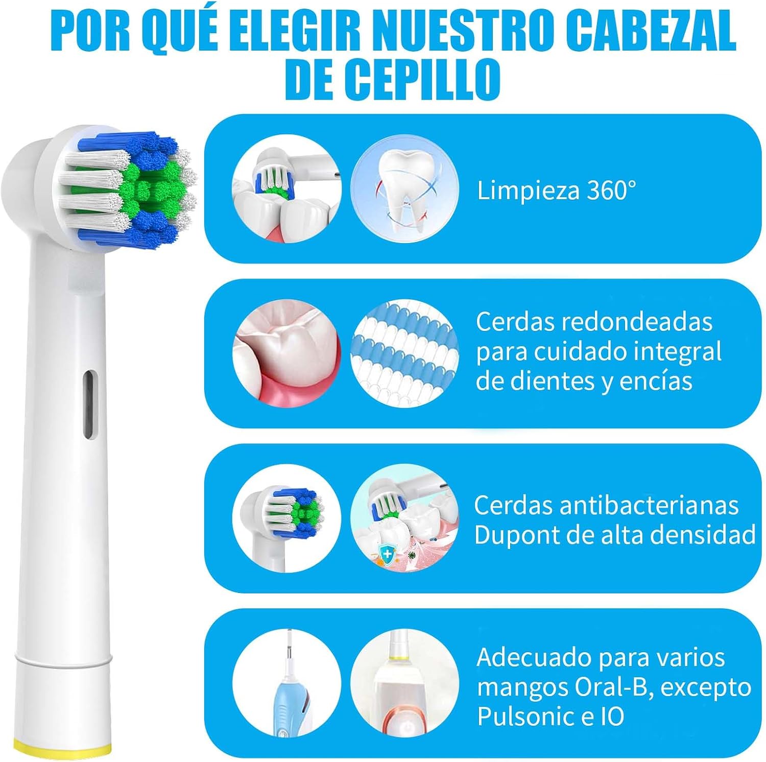Thumbnail 2 de GENKENT Recambios Oral B - 12 Cepillos Profesionales 🦷