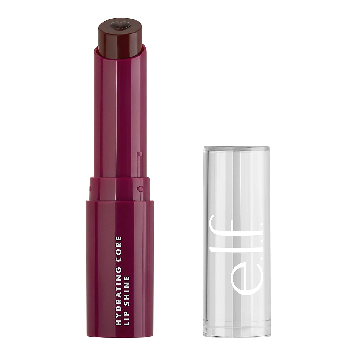 Detalle de e.l.f. Hydrating Core Lip Shine with Shea Butter & Vitamin E in Ecstatic Deep Berry
