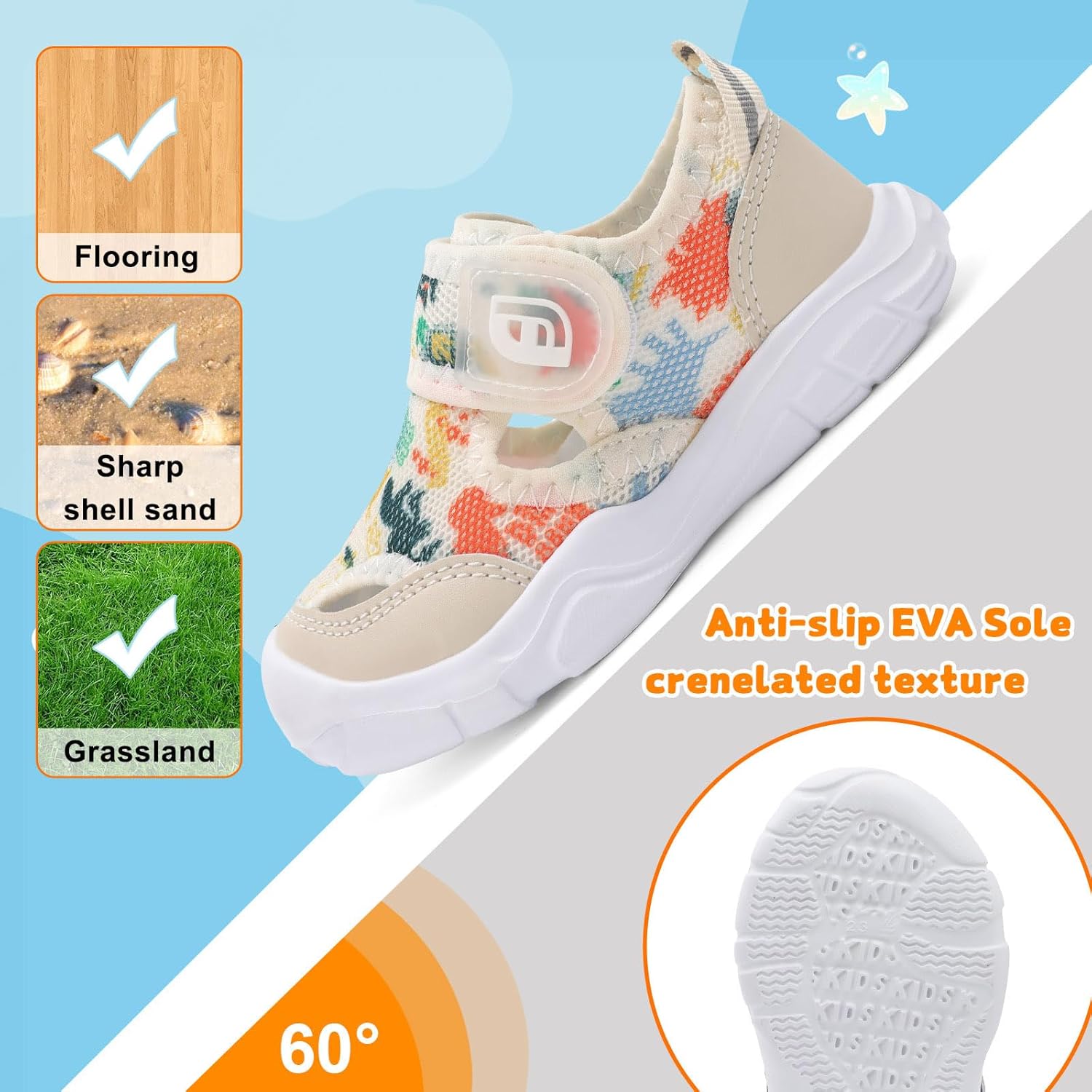 Thumbnail 5 de JOINFREE Baby & Toddler Water Shoes Swim Sandals – Non-slip, Quick-dry Mesh Aqua Socks for First Walkers