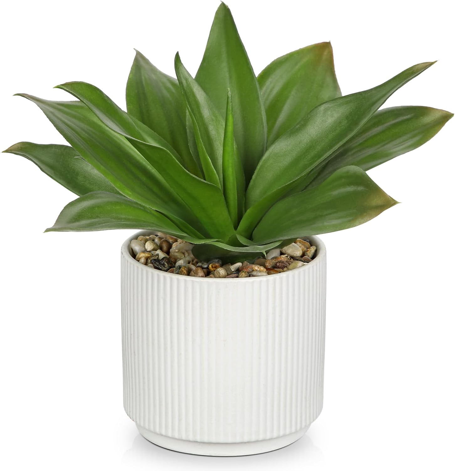 Thumbnail 6 de Oairse 21cm Artificial Agave Plant in Ceramic Pot – Realistic Faux Greenery for Home and Office