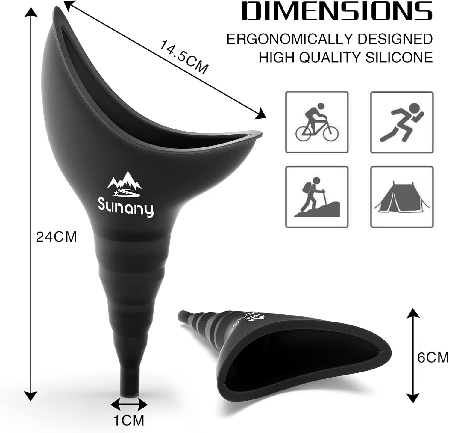Thumbnail 1 de Female Urination Device Silicone Funnel Portable Urinal for Women (Reusable) – for Camping & Outdoor Days