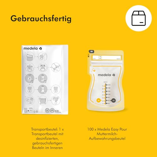 Thumbnail 8 de Medela Easy Pour Einweg-Muttermilchbeutel 210 ml – auslaufsicher, BPA-frei, 100er Pack