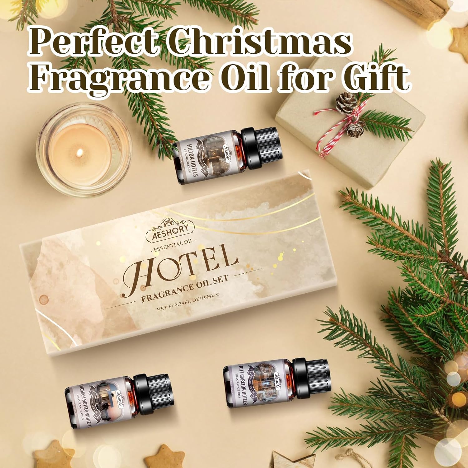 Thumbnail 6 de AESHORY 6 x 10ml Hotel Essential Oils Set for Diffusers, Humidifiers & DIY (Fancy hotel-inspired scents)