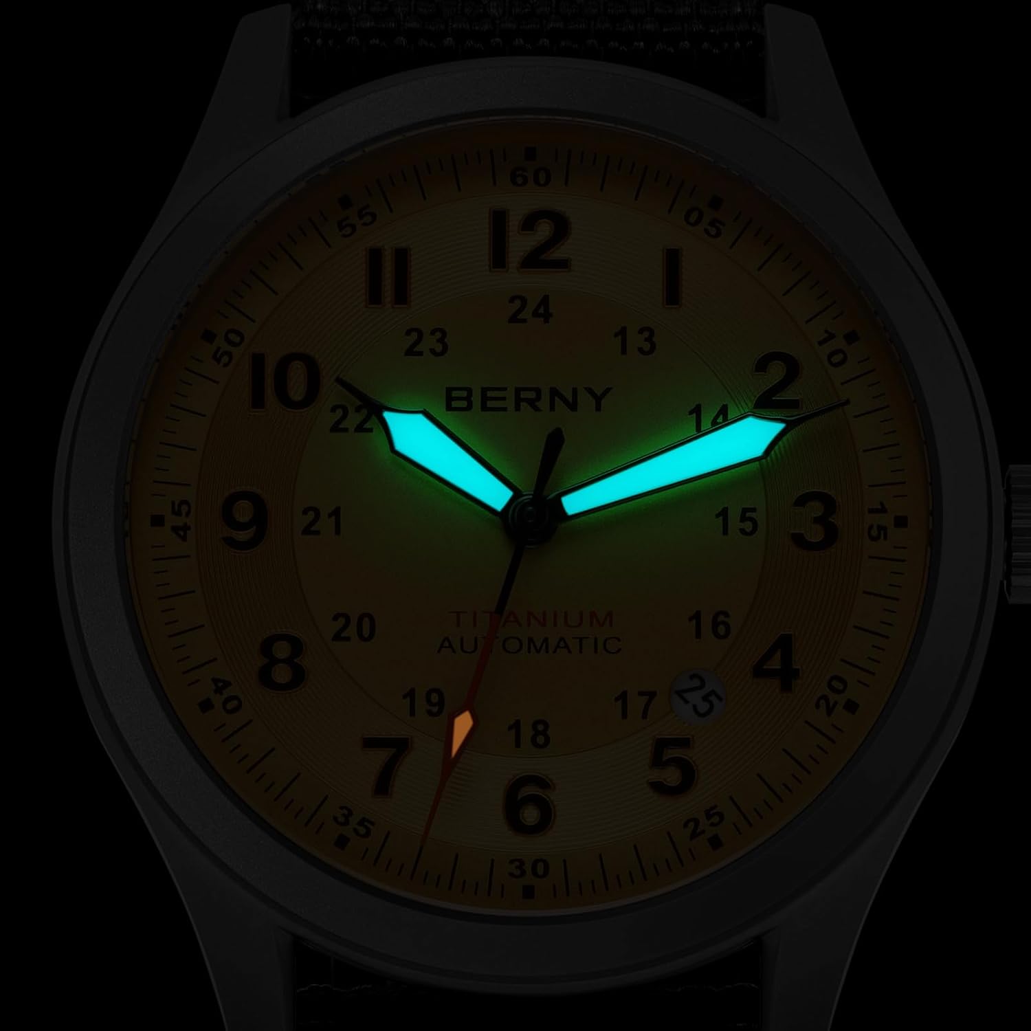 Thumbnail 4 de BERNY Titanium Herrenuhr Automatik 10ATM
