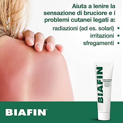 Detalle de Biafin Emulsione Cutanea Idratante Lenitiva: crema 100 ml per pelle sensibile e irritata