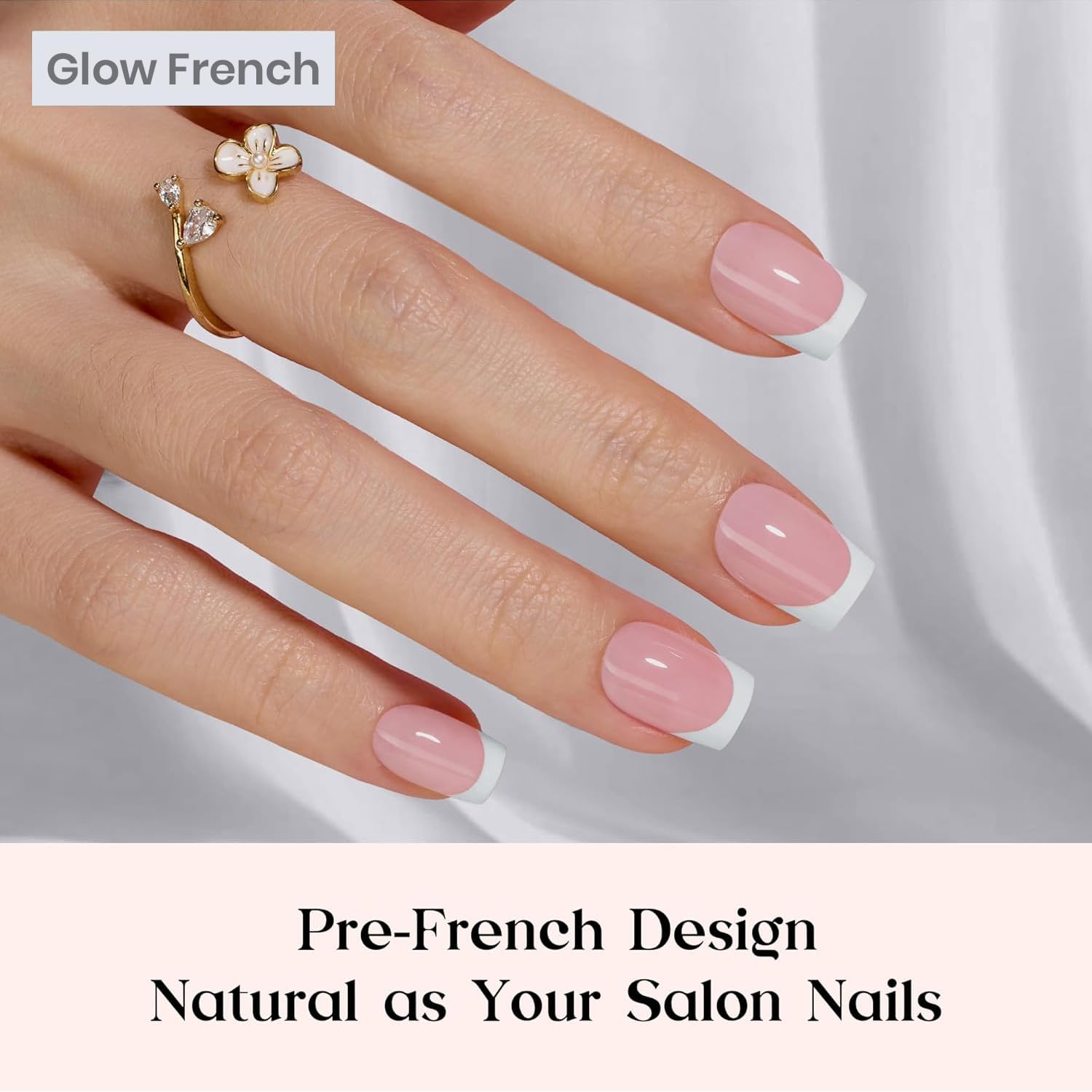 Thumbnail 1 de Beetles Pre-French Tips Gel Nail Tips 150pcs