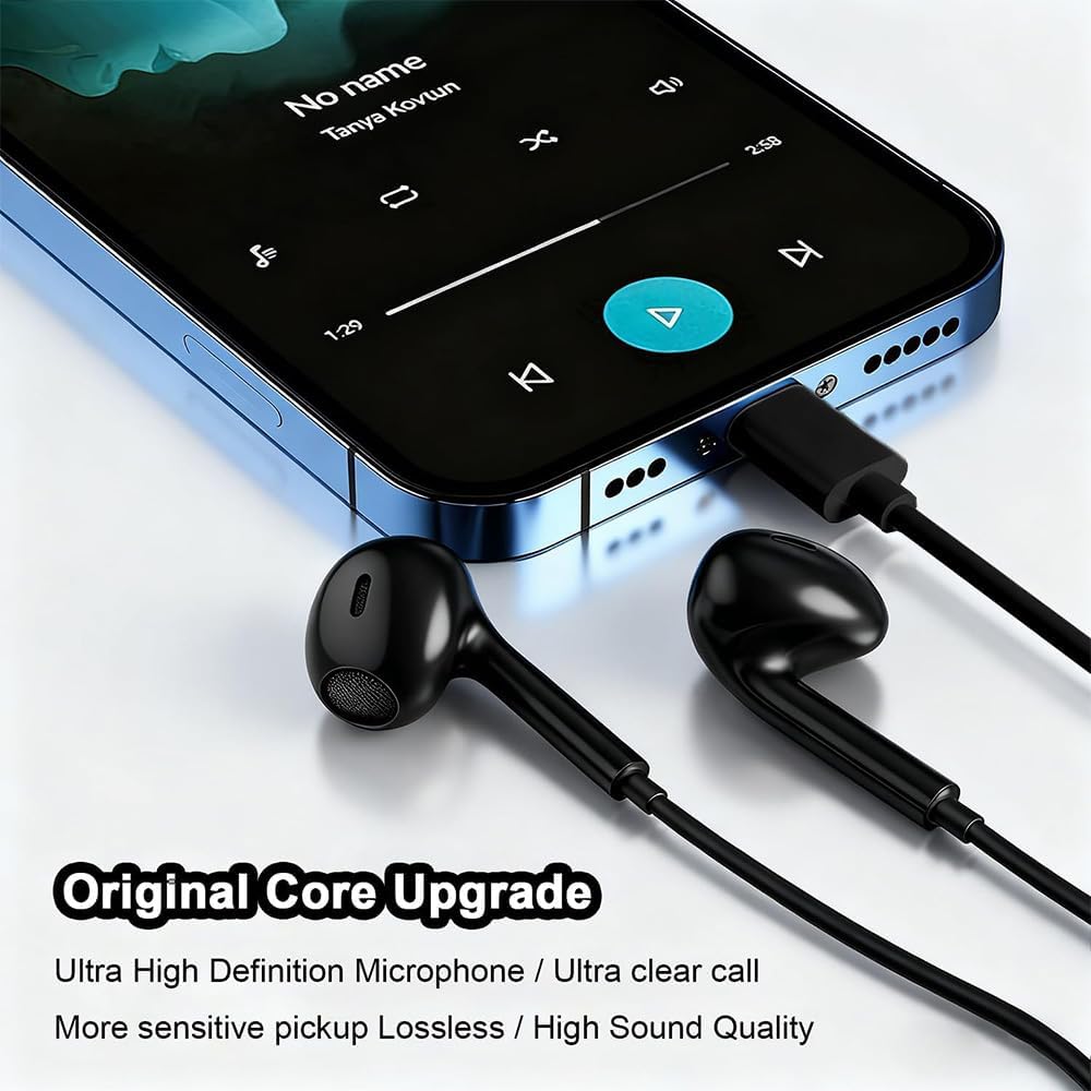 Thumbnail 3 de 2 Packs USB C Headphones Wired for iPhone & USB-C Devices