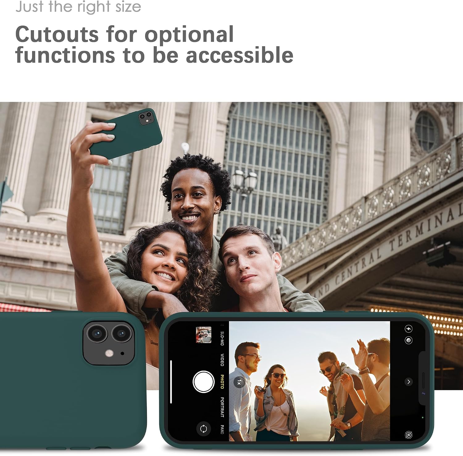 Thumbnail 5 de YATWIN Silicone Case for iPhone 11 (Dark Green) — soft-touch, shockproof & full-body protection