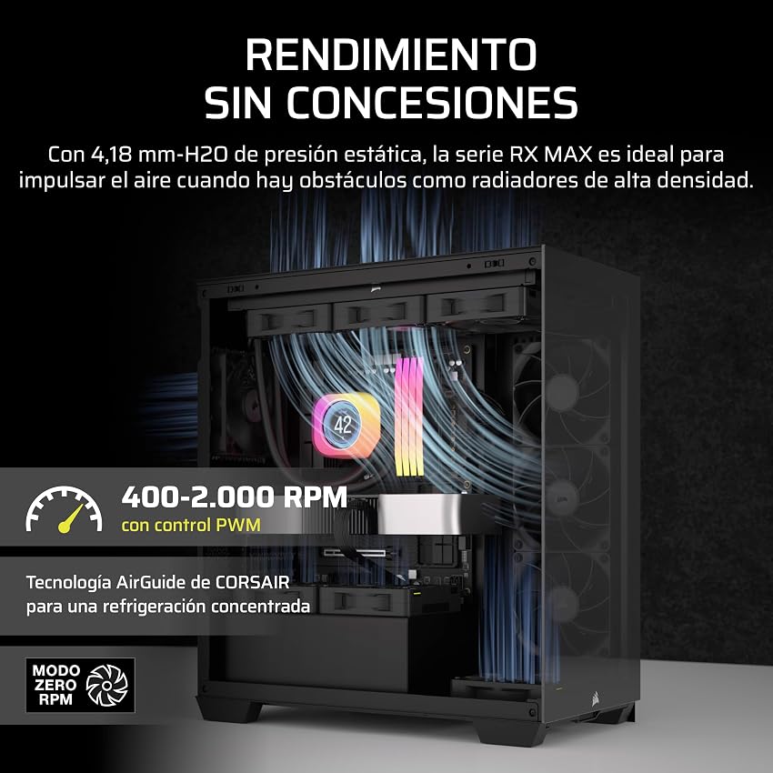 Detalle 2 de CORSAIR iCUE Link RX120 MAX ventilador 120 mm 2.000 RPM