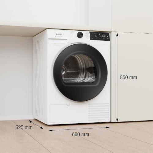 Detalle de Gorenje D5G48D Trockner/Kondensation mit Wärmepumpe – 8 kg, 15 Programme, NatureDry & TwinAir