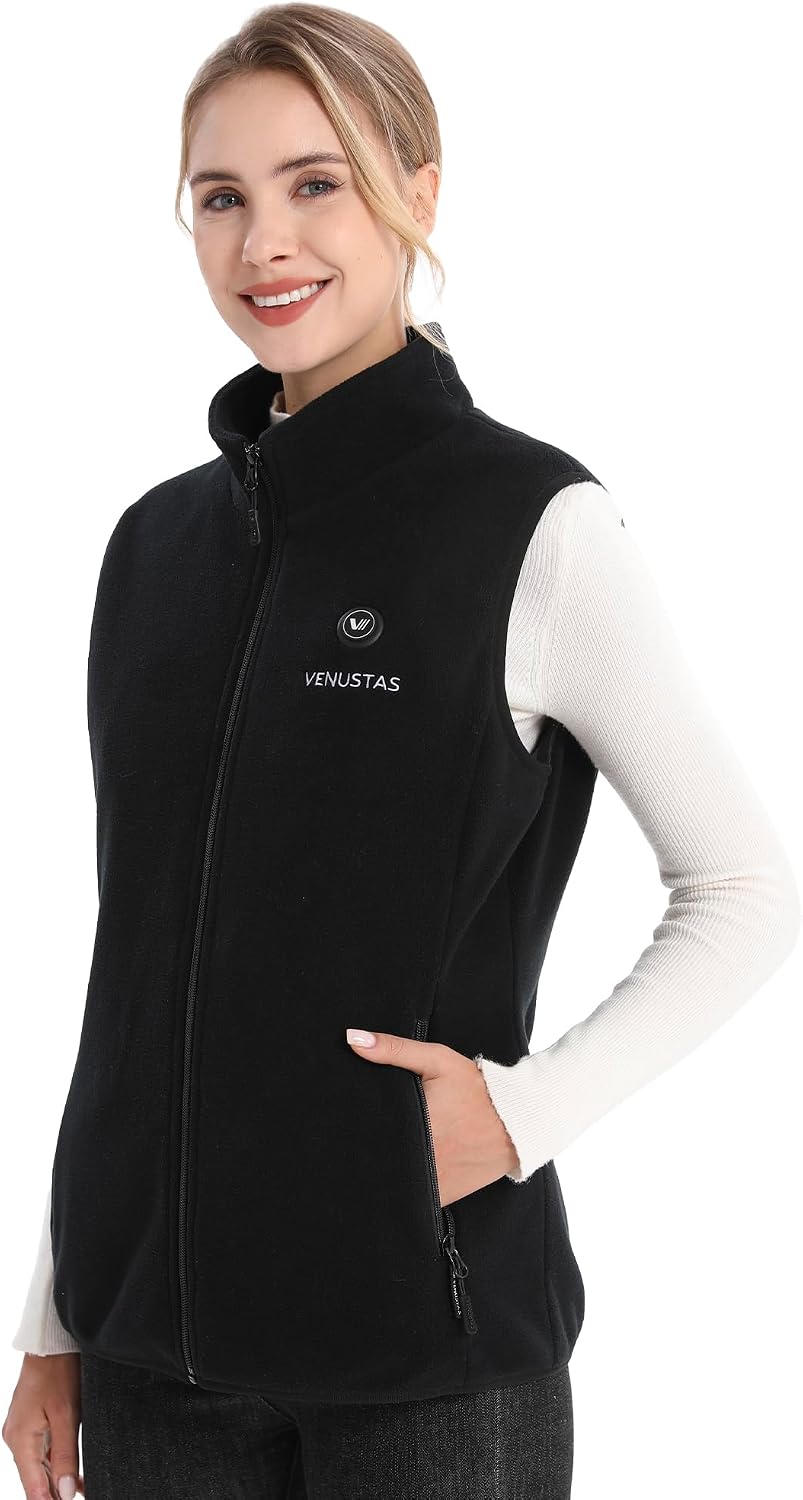 Detalle 2 de Venustas Venustas-6000 Women's Heated Fleece Vest, 6 Zones, 3 Heat Settings