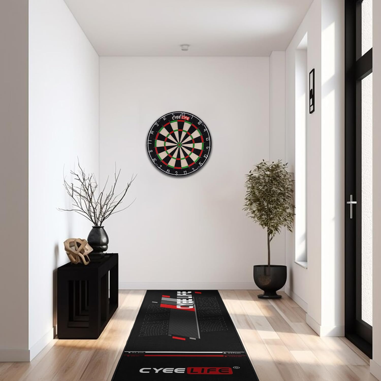 Thumbnail 6 de Cyeelife Dart-Teppichmatte 297 x 66 cm mit rutschfester Gummirückseite