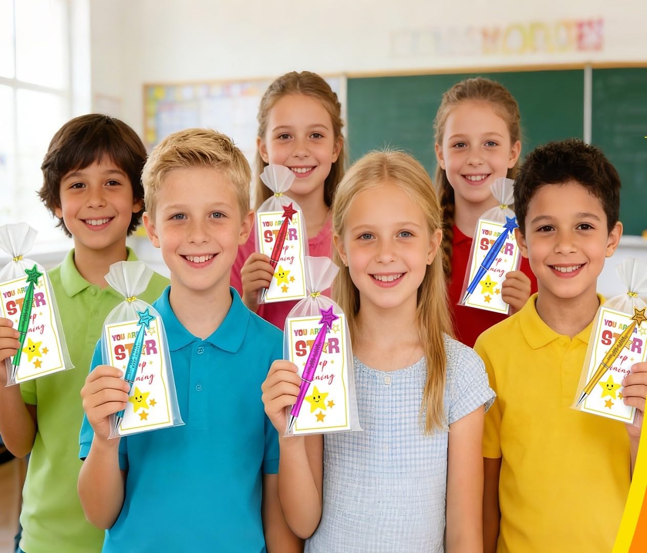 Detalle de iZoeL 30-Pack End of Term Gifts for Children – Motivational Pens, Cards and Gift Bags