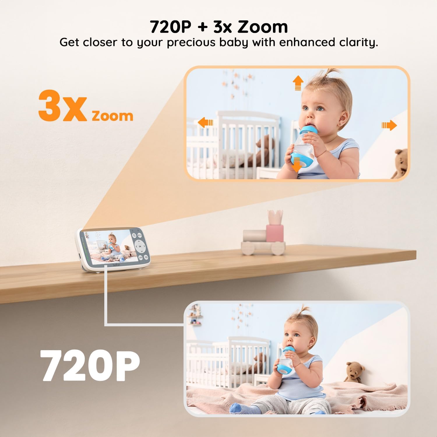 Thumbnail 2 de Boifun Video Baby Monitor 4-inch dual-camera