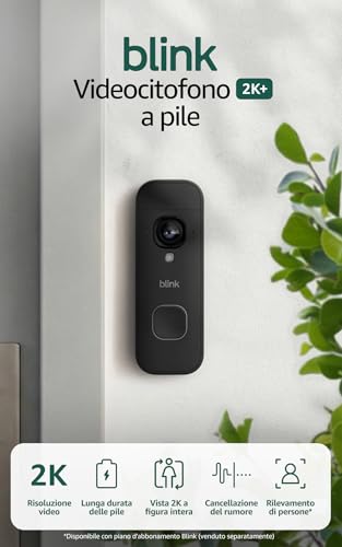 Thumbnail 6 de Blink Videocitofono 2K+ a pile – Vista a figura intera, IP65, autonomia prolungata