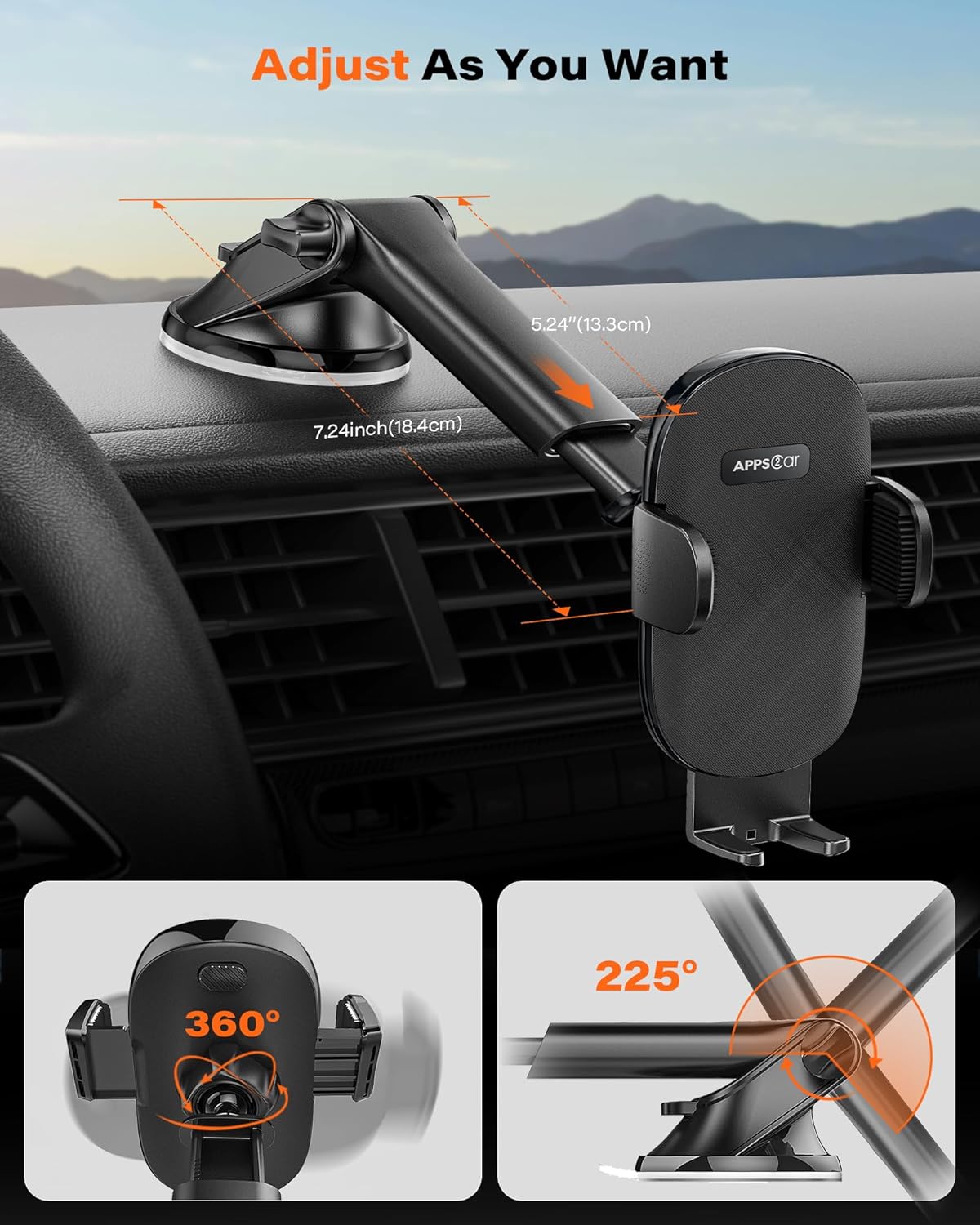 Thumbnail 2 de APPS2Car car phone holder 360° mount