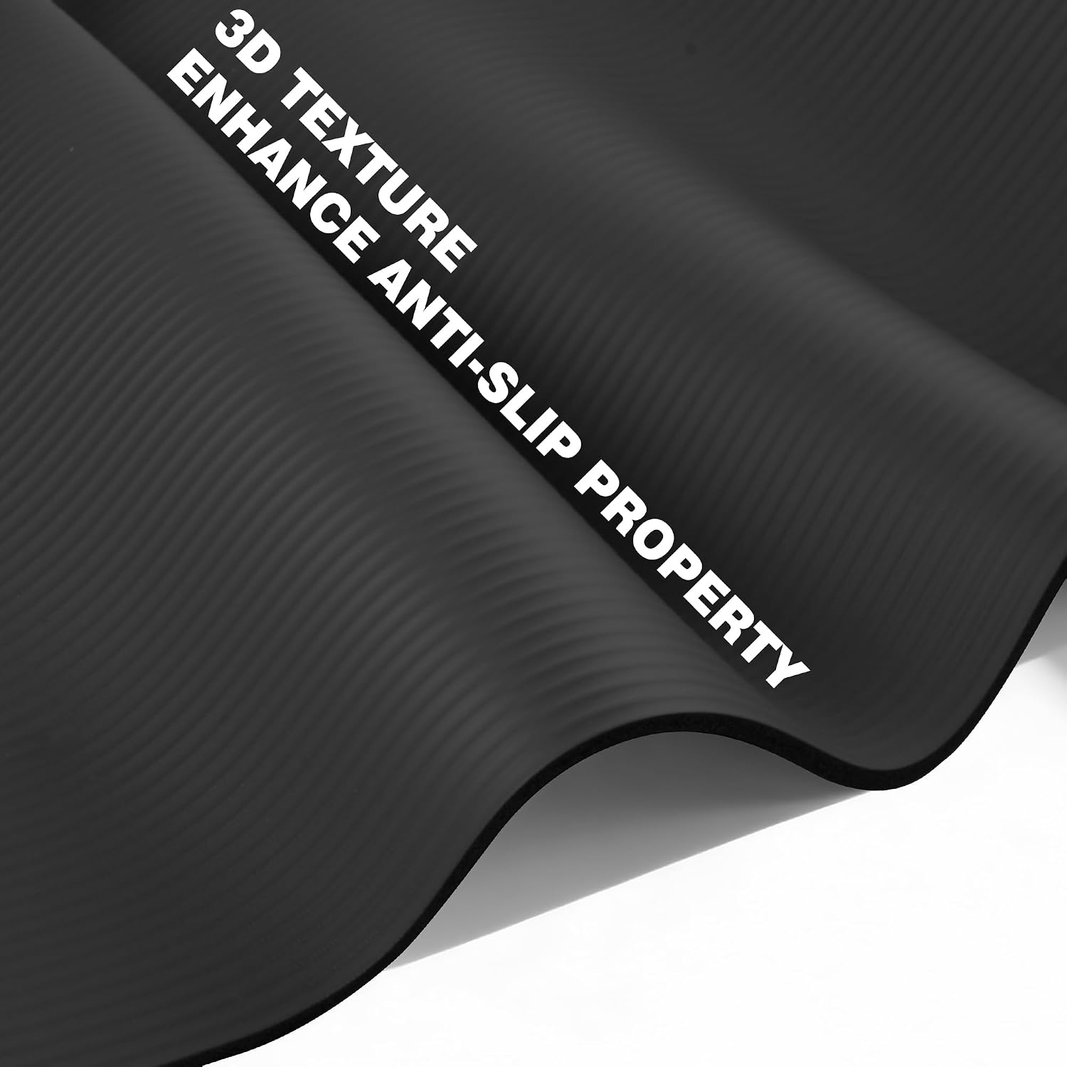 Thumbnail 6 de KEEP Extra Thick NBR Yoga Mat, 10mm Cushioning, Black