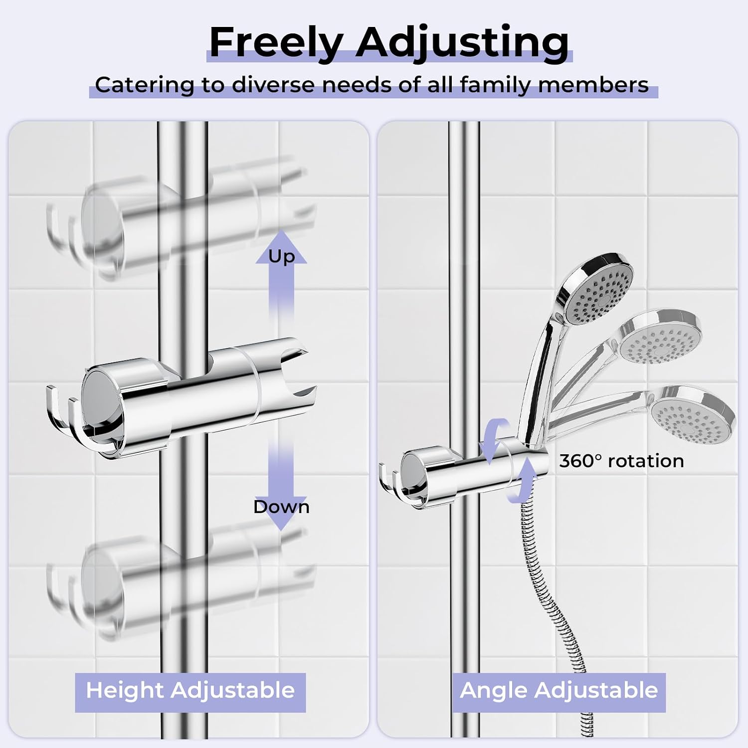 Thumbnail 2 de Alyvisun shower head holder with 2 hooks