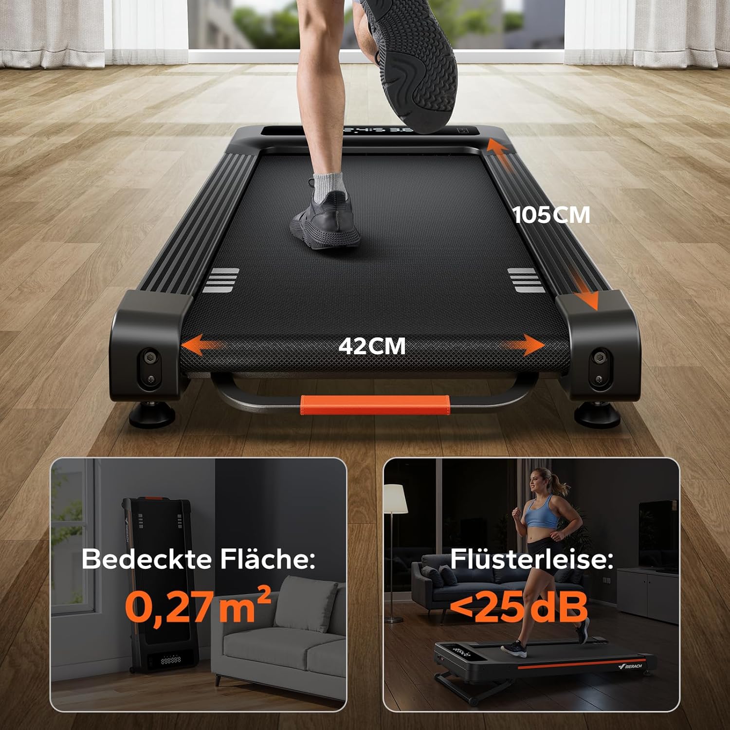 Thumbnail 5 de MERACH Walking Pad 42 cm Laufband