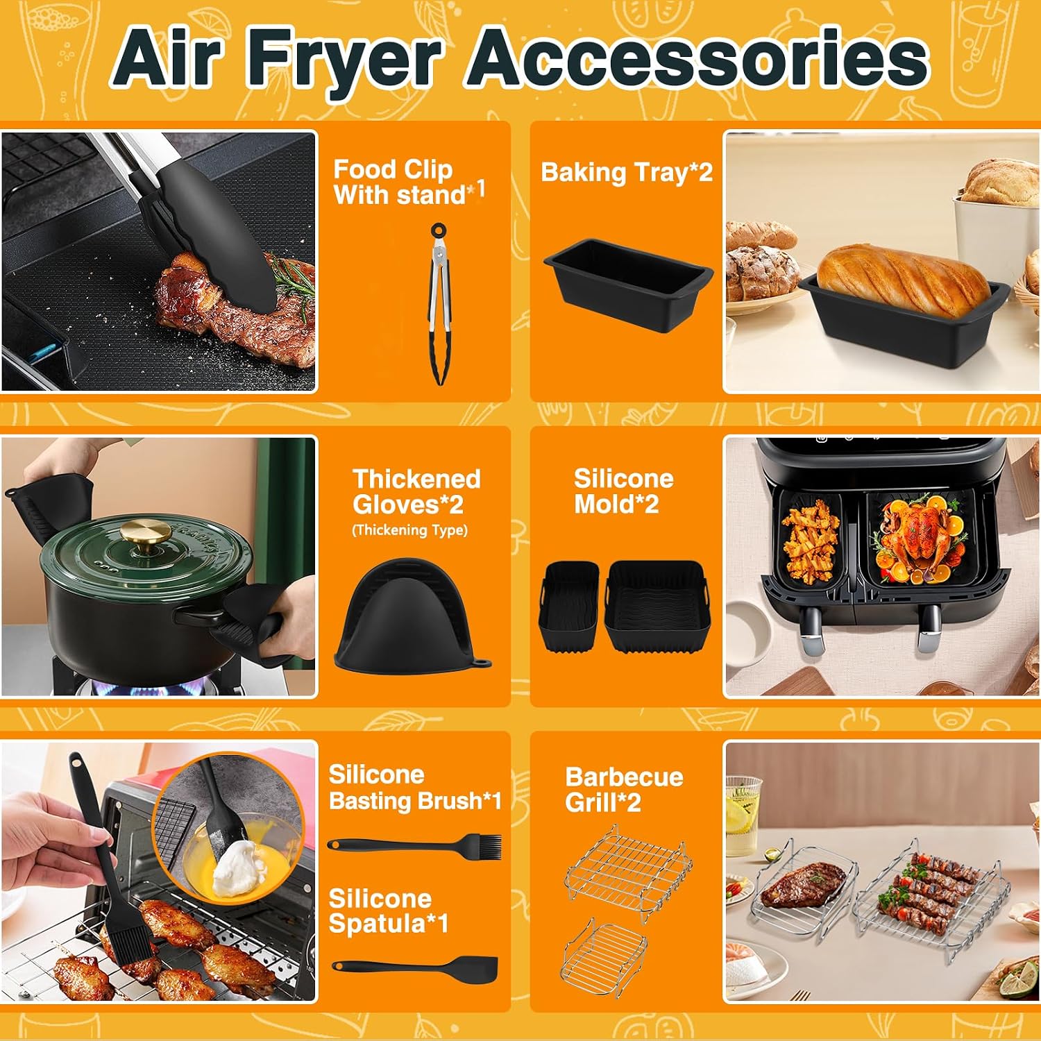 Thumbnail 6 de lompyeu ZGPJ28PC accessoireset voor dubbele heteluchtfriteuse, 28 stuks