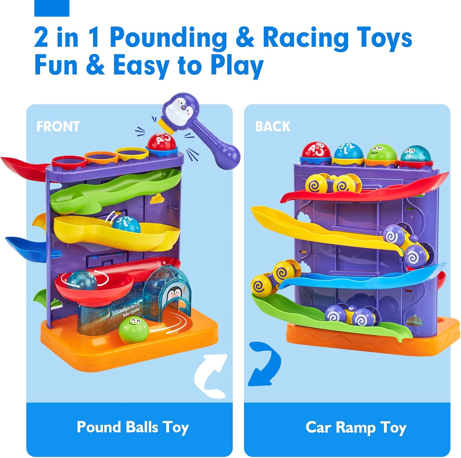 Detalle 2 de hahaland 2‑in‑1 Pound & Roll Toys 12 Months