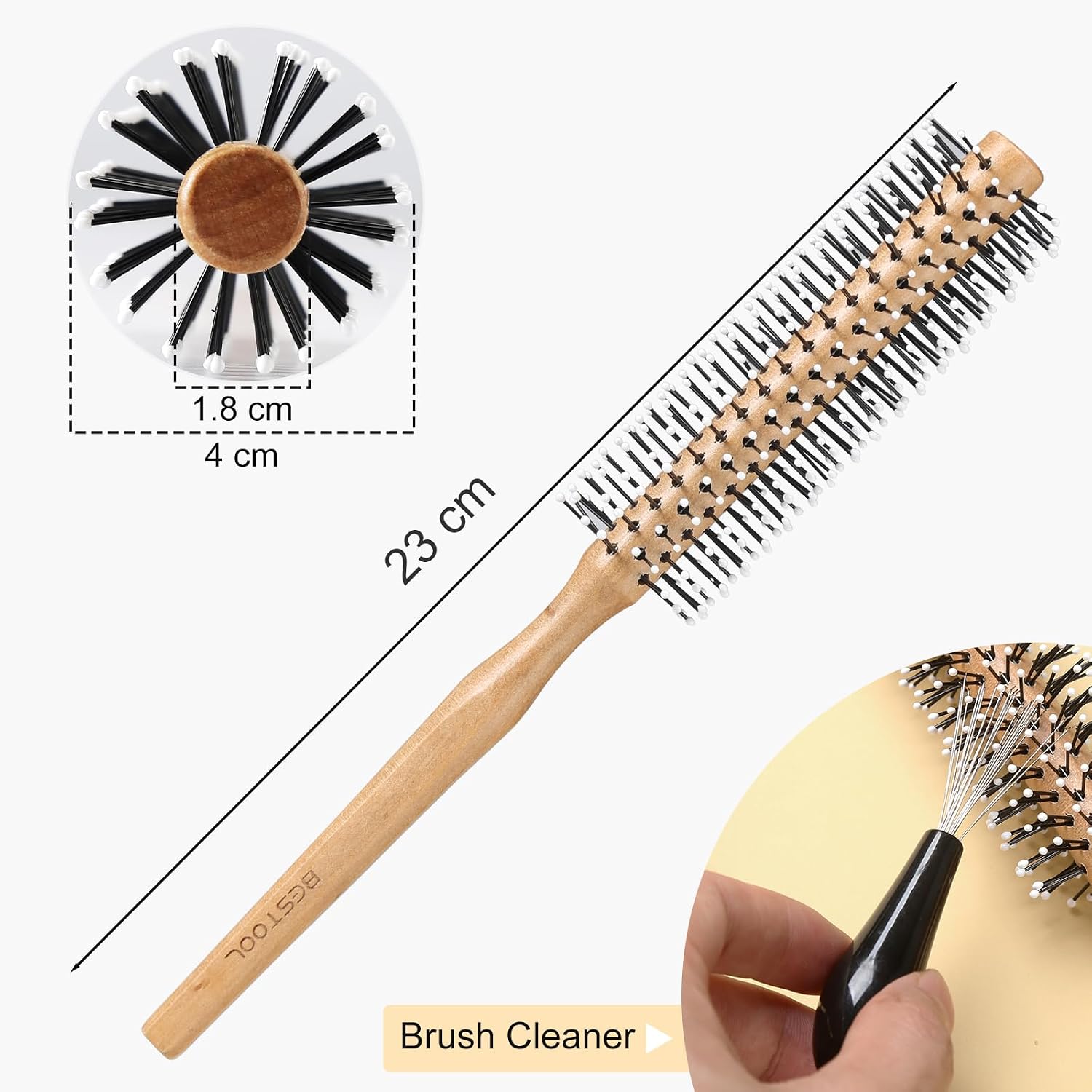 Detalle 2 de BESTOOL Petite brosse ronde pour brushing