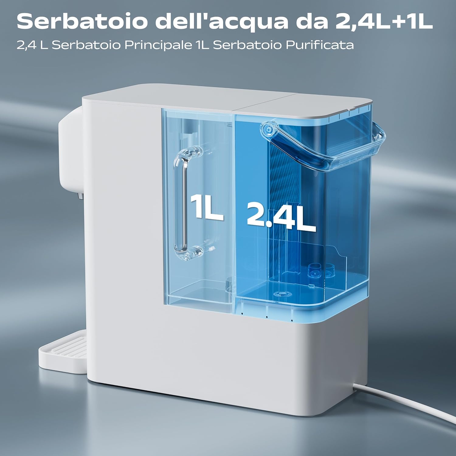 Thumbnail 6 de CIARRA X SusGreenable depuratore da tavolo a osmosi inversa con acqua calda istantanea in 3 secondi e display TDS
