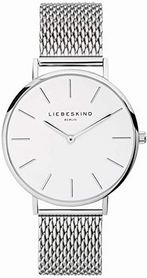 Detalle 2 de Liebeskind Berlin Damenarmbanduhr mit 38-mm-Gehäuse, Quarzwerk & Mesharmband (5 ATM) – stilvoll für den Alltag