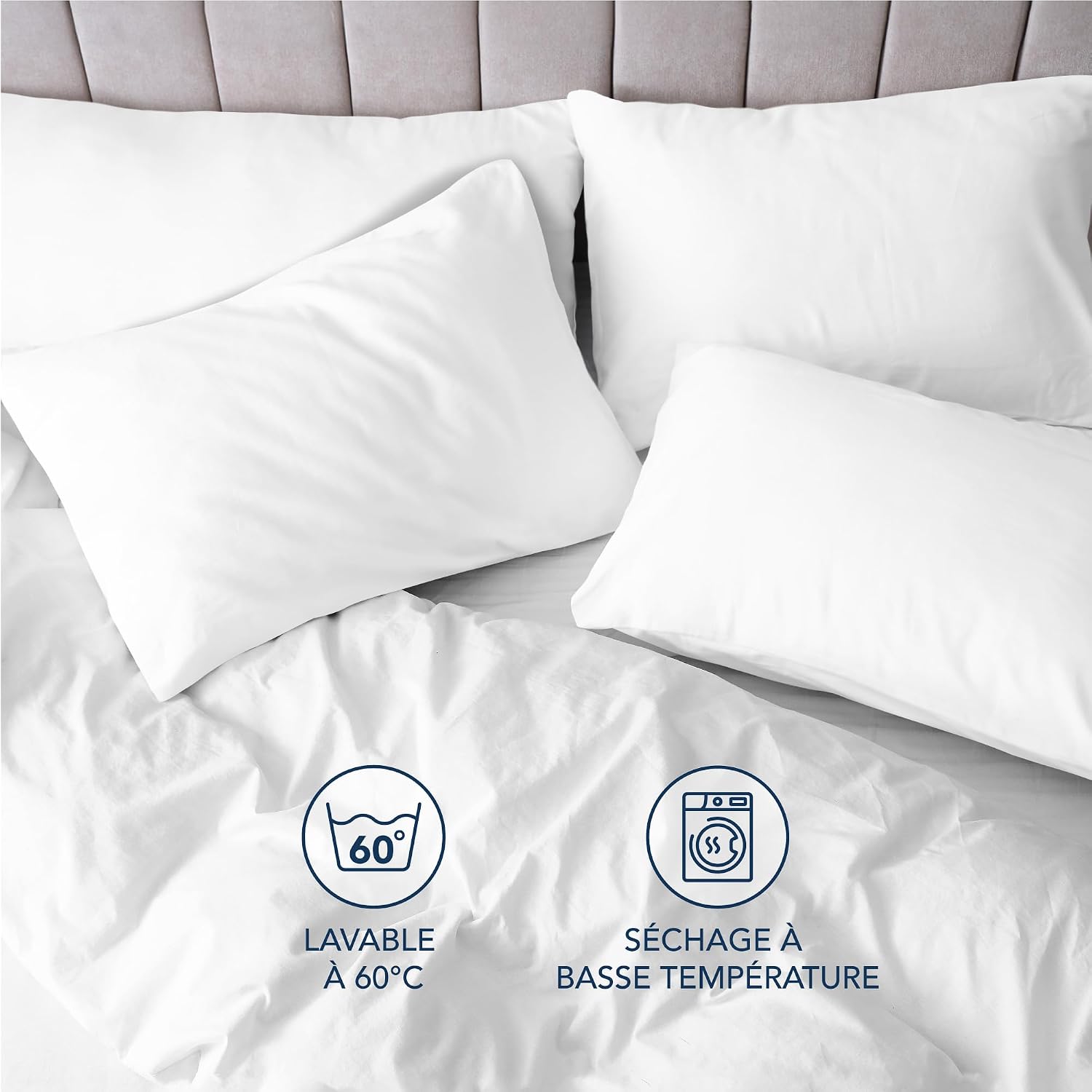 Detalle 2 de Taie d’oreiller coton 40x80 Dreamzie, lot de 4