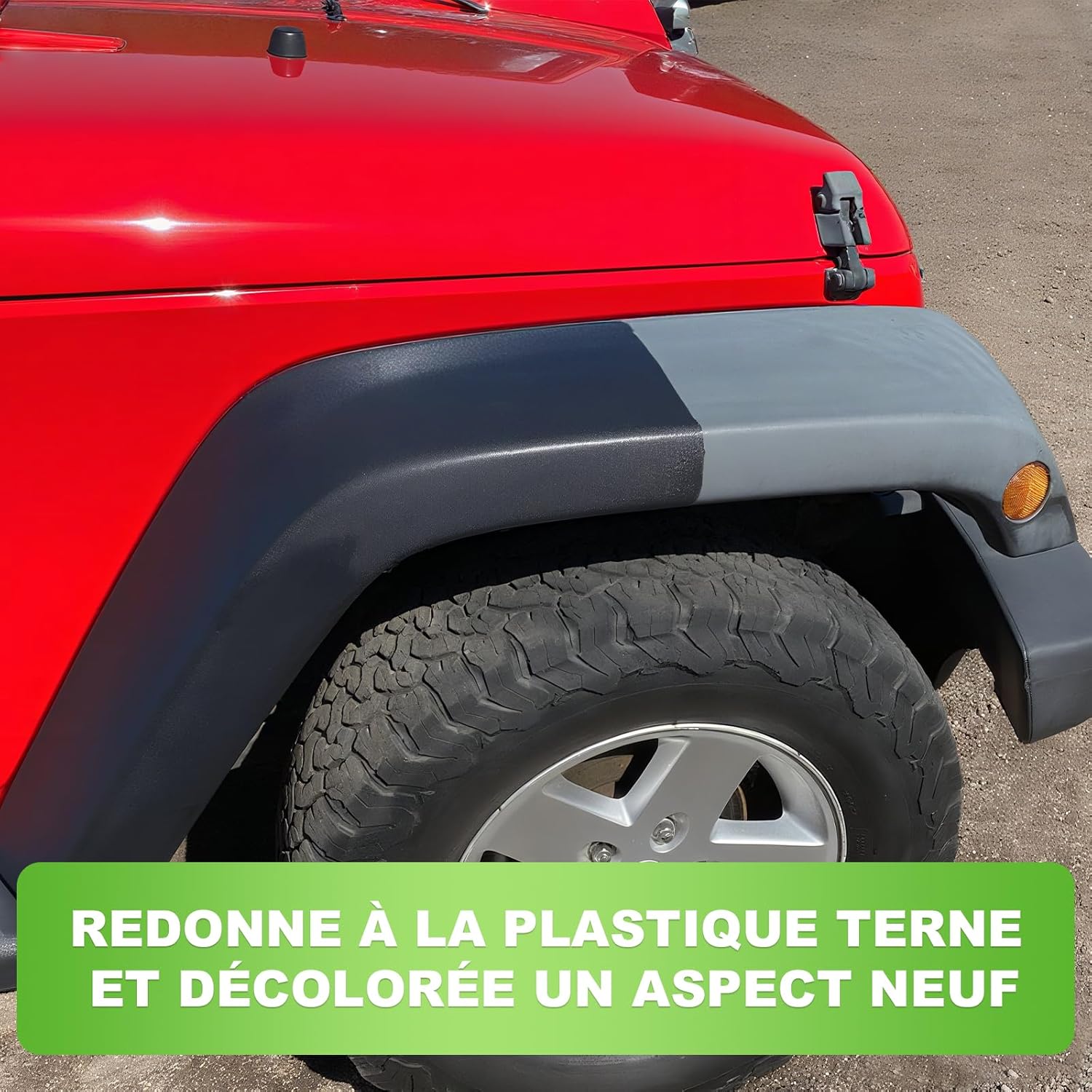 Detalle de Rénovateur Plastique Noir Premium – Brillance durable et protection UV pour l’intérieur et l’extérieur de votre voiture