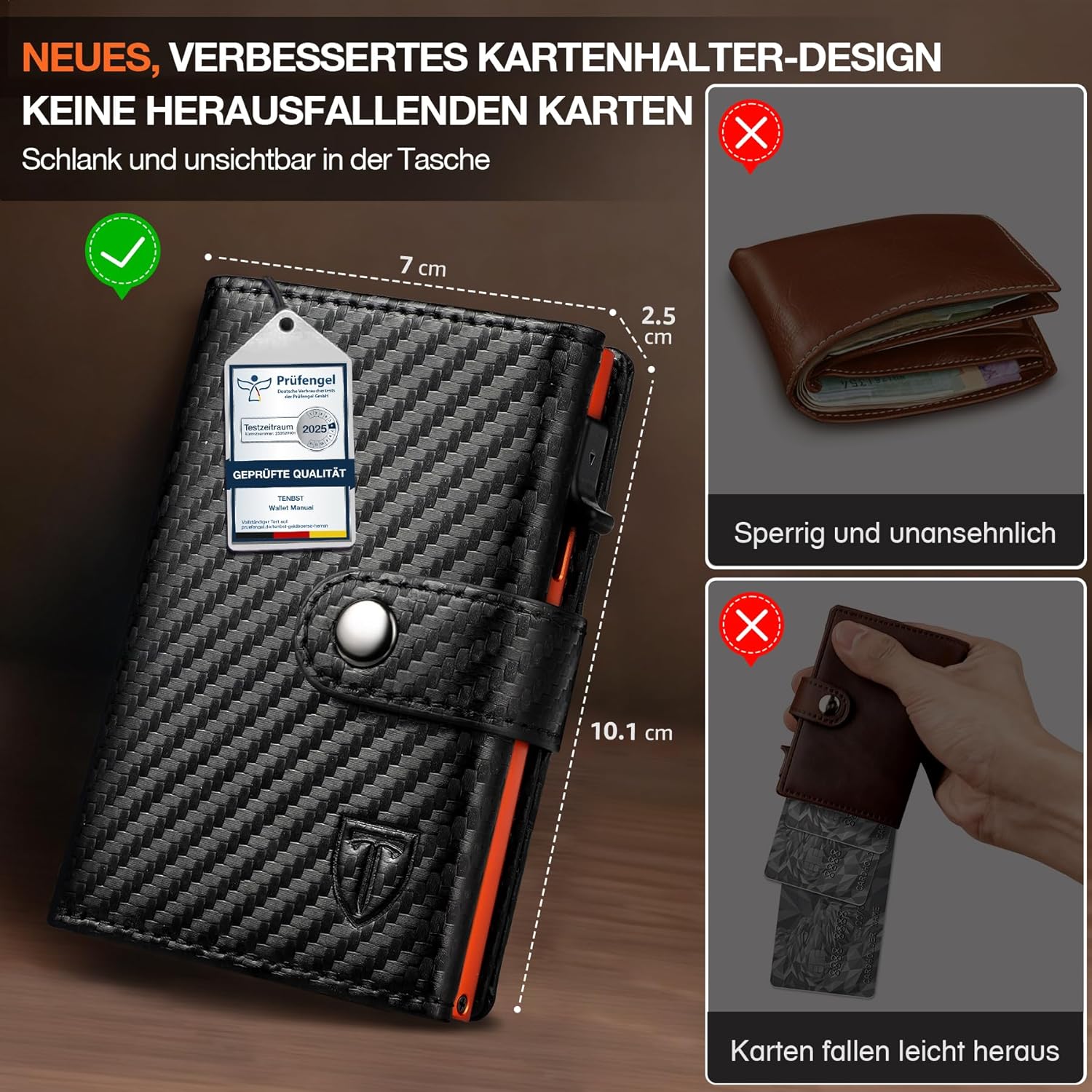 Thumbnail 2 de TENBST Geldbörse 10 Fächer Kartenetui 👛