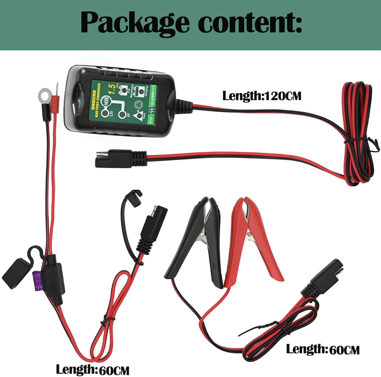 Detalle 2 de Smart 6V 12V 1.5A Trickle Battery Charger