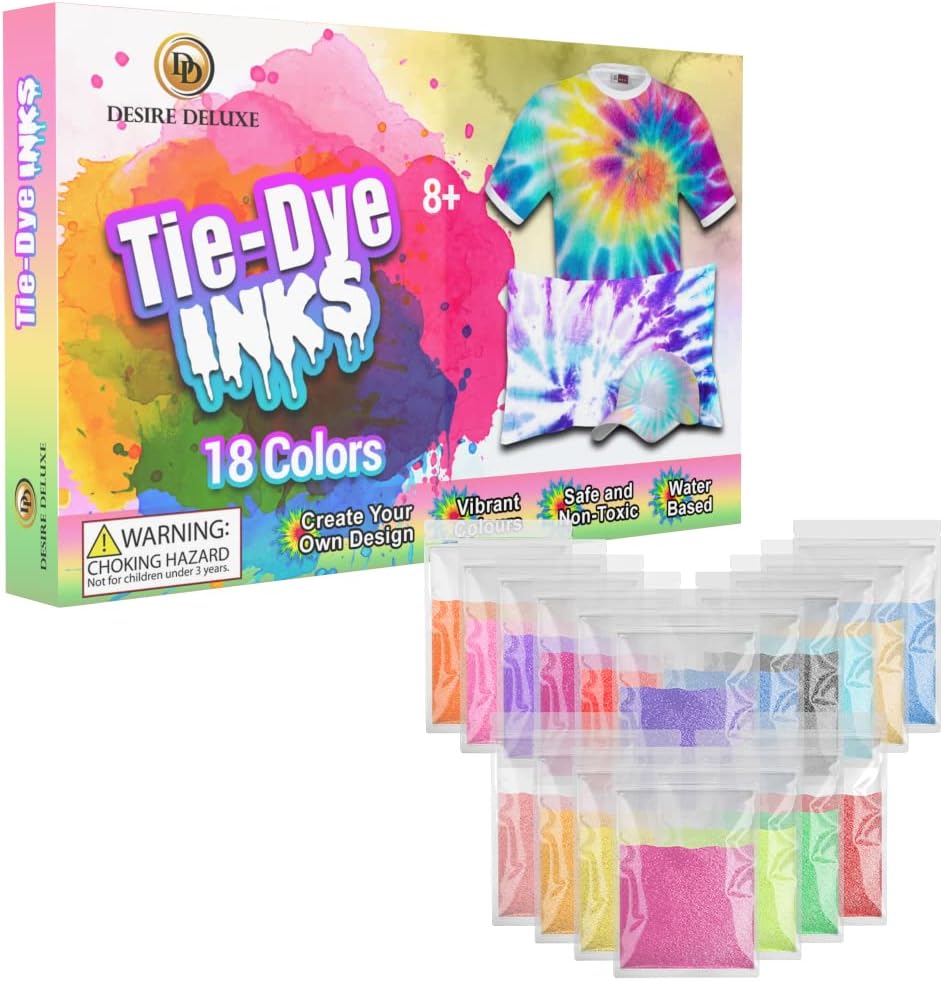 Detalle de Desire Deluxe Tie Dye Ink – Set of 5/9/18 Colours for Fabric Dyeing