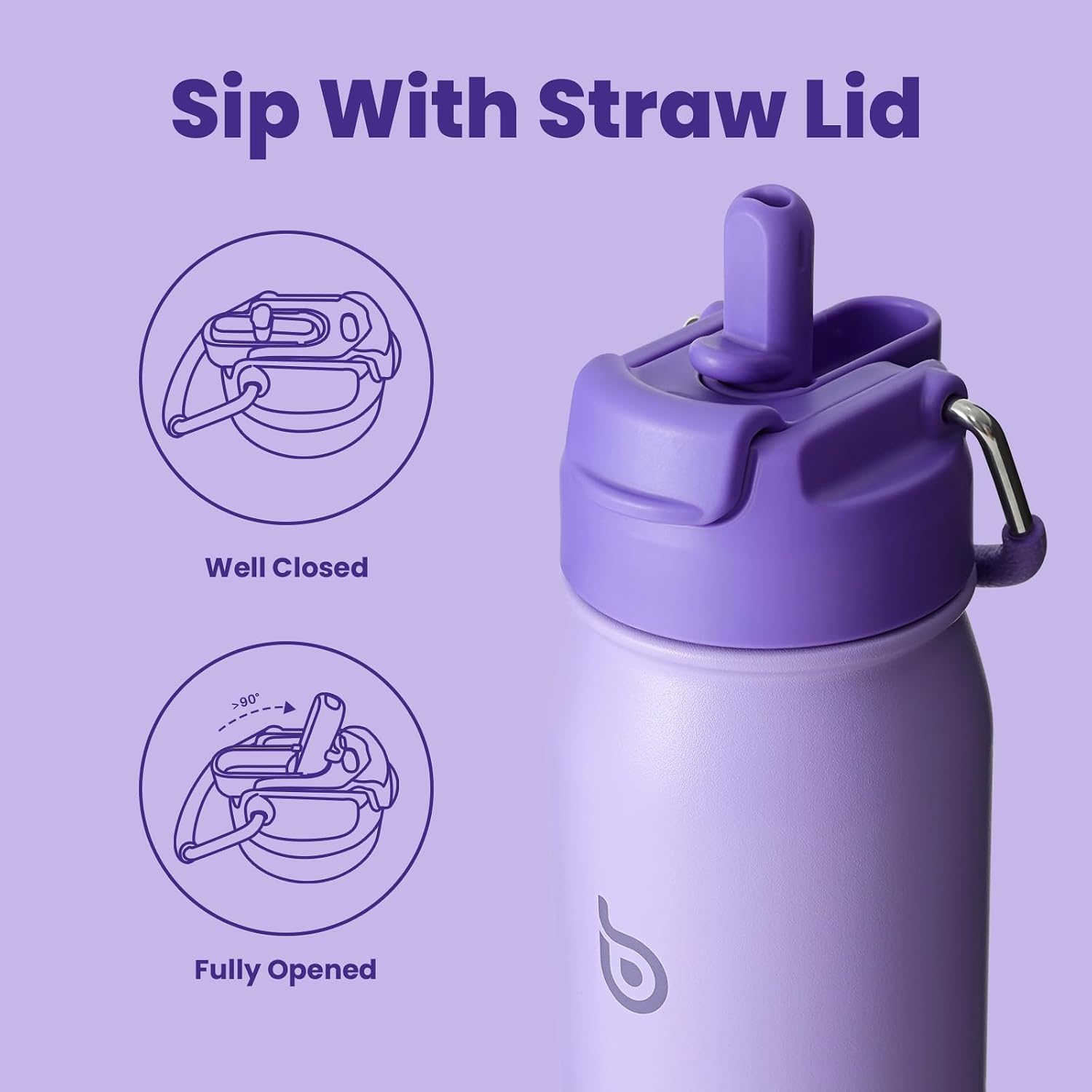 Thumbnail 2 de Insulated water bottle 700ml Straw lid