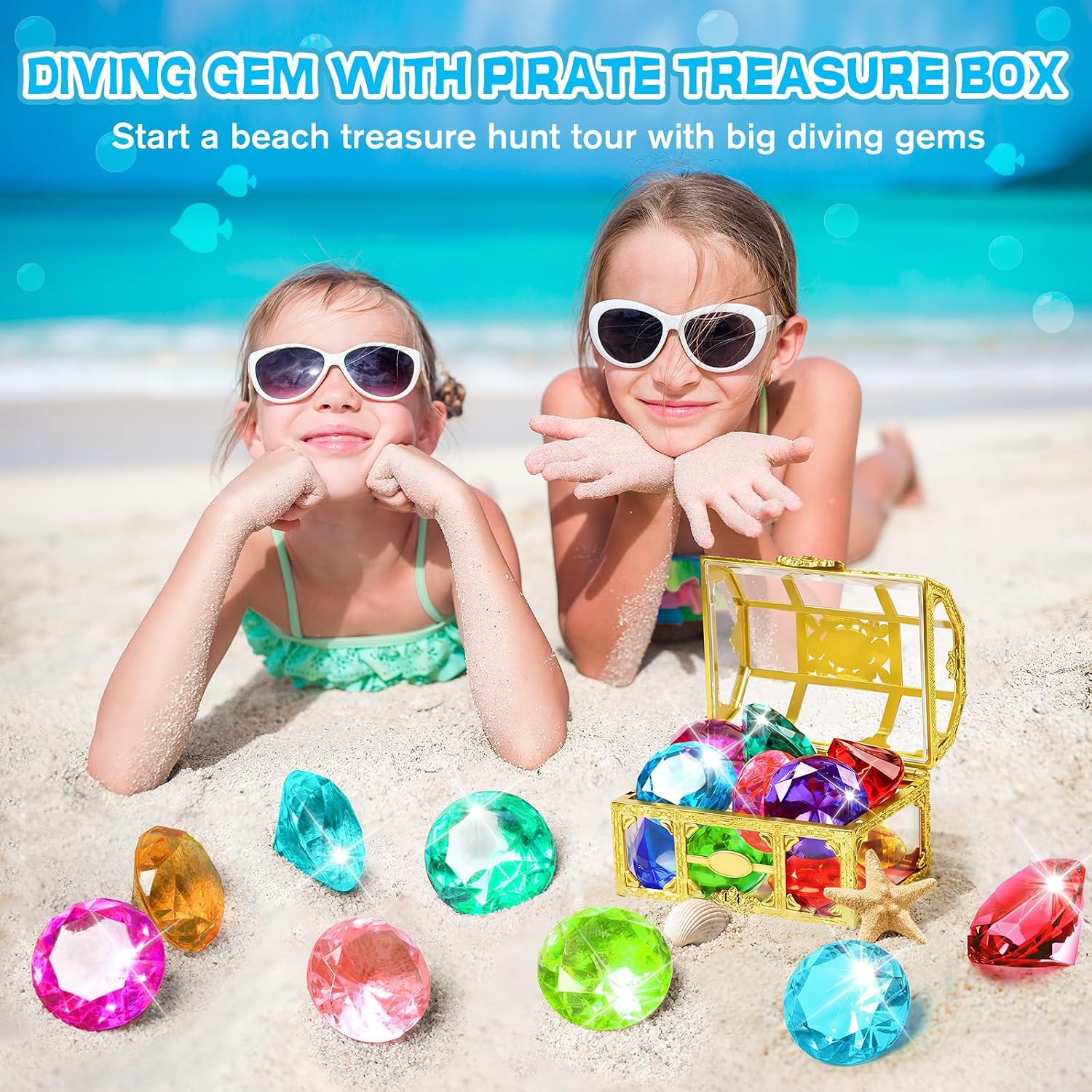 Detalle 2 de DISHIO Large Diving Gem 10pcs Pool Toys ๐