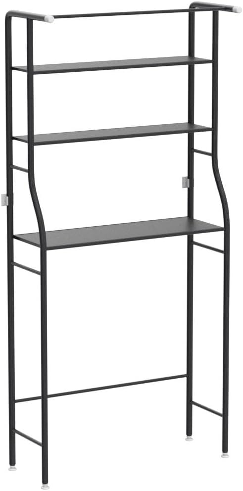 Detalle 2 de UDEAR UDS3 Over-the-Toilet Storage Rack, 3 Shelves, Black Steel