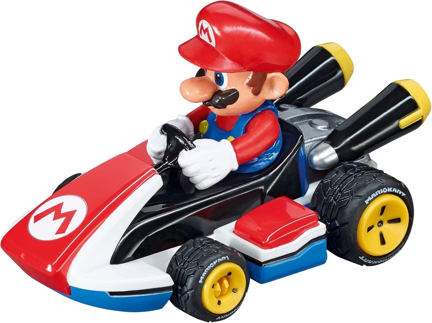 Detalle de Carrera Pull & Speed 15813016 Mario Kart Mario – 3-pack med dragmotor, skala 1:43