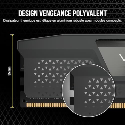 Thumbnail 4 de CORSAIR Vengeance DDR5 32Go (2 x 16Go) jusqu’à 6000MHz – RAM pour AMD et Intel