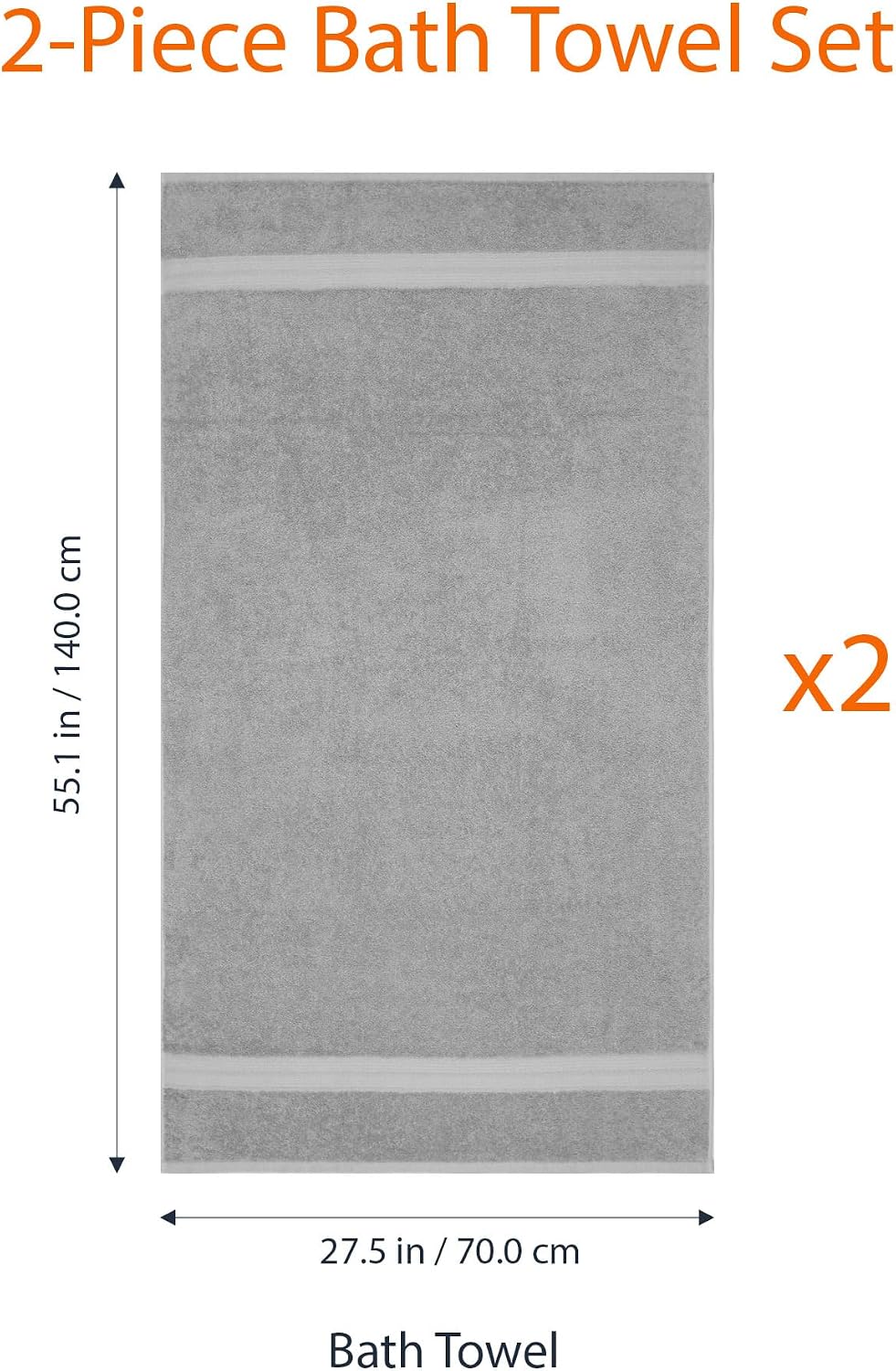 Thumbnail 4 de Amazon Basics Badetücher 70×140 cm, 2er-Pack