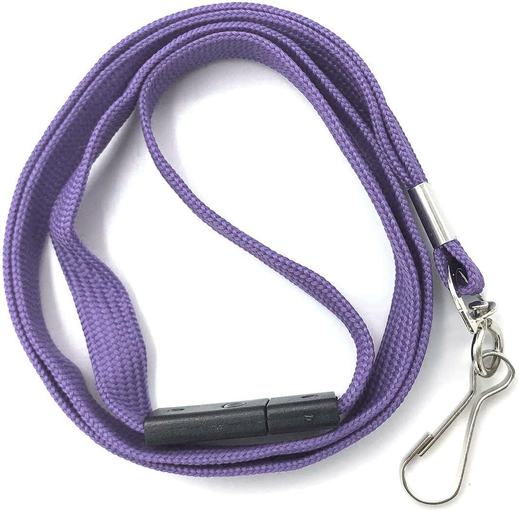 Thumbnail 2 de Bird Fiy Lanyards Safety Black Lanyards with J-Hook – Flat Premium Breakaway Badge Lanyard (Pack of 50)