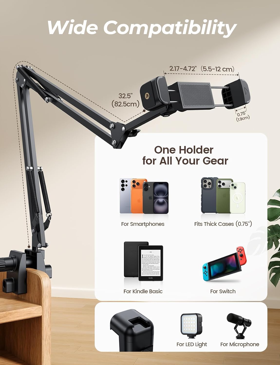 Thumbnail 5 de Lamicall Phone Holder with Carbon Steel Arm
